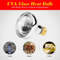 2 Pack 100W Reptile UVA Infrared Basking Spot Lamp,Full Spectrum Sun Soft Lighting Heat Bulbs,Silver Cover Glass,Bearded Dragon Light Bulbs for