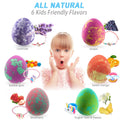 Easter Bath Bombs for Kids with Surprise Inside- Dino Egg Bath Bombs for Girls, 6 Pcs Bubble Bath Bomb, Dinosaur Bathbombs Gift Set, Unicorn