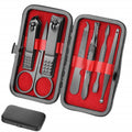Aceoce Manicure Set Nail Clippers Set Gifts for Men Manicure Pedicure Kit Black and Red