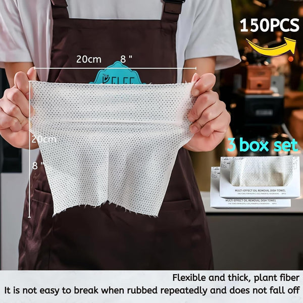Dish Cloths That Don'T Smell, Dish Soap Concentrated into the Disposable Cleaning Cloths, Necessary for Kitchen, 150 Pack