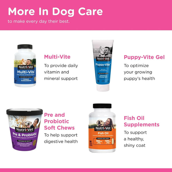 Nutri-Vet Dog Allergy Supplement, Itch & Allergy Support, 60 Count | Omega 3 Fatty Acids, Antioxidants, Respiratory Health, Coat Health, Allergy,