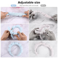 Ztomine Face Wash Headband, Set of 2 - Terry Cloth Spa Headbands for Washing Face or Facial, Puffy Makeup Headbands for Skincare, Mask, Hair