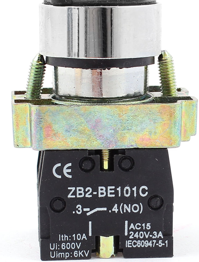 Uxcell 22Mm Latching 2 NO Three 3-Position Rotary Selector Select Switch ZB2-BE1