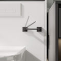 Ruacq Toilet Paper Holder Matte Black Double Post Pivoting Square Tissue Holders Roll Holder Hangers Toilet Paper Modern Wall Mounted, Commercial