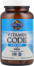 Garden of Life Multivitamin for Men, Vitamin Code Raw One - Once Daily, Vitamins plus Fruit, Veggies & Probiotics, 75 Count