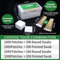 1700PCS gun cleaning supplies—1500PCS Gun Cleaning Patches +200PCS Gun Cleaning swabs,2"x2"Lint Free Gun Cleaning Rags,6"Long Cotton swabs for 9mm