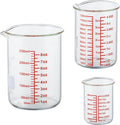 High Borosilicate Glass Measuring Cup Set-V-Shaped Spoutï¼Includes 60Ml(2Oz), 120Ml(4Oz), and 250Ml(8Oz) Glass Measuring Beaker for Kitchen or
