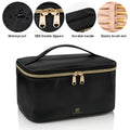 OCHEAL Makeup Bag, Portable Cosmetic Bag, Large Capacity Travel Makeup Case Organizer, Black for Women Toiletry Bag for Girls Traveling with