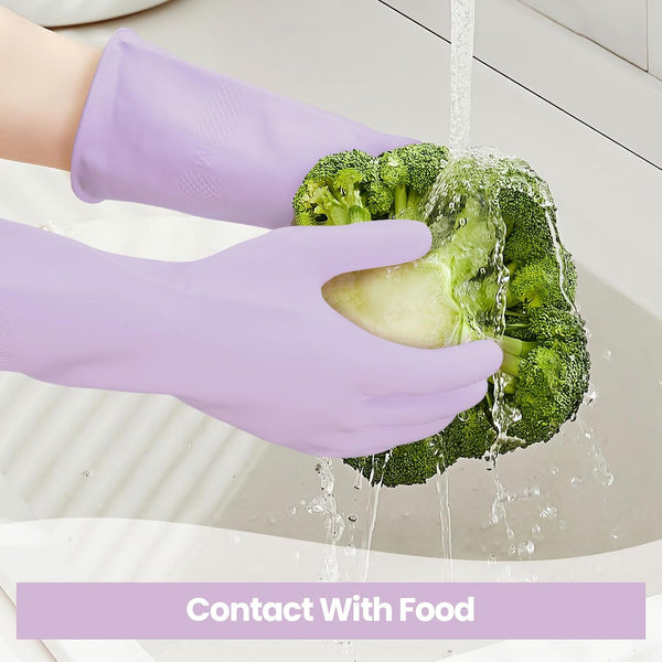 Jsocoah Cleaning Gloves for Dishwashing, 4/5 Pairs Reusable Kitchen Gloves for Wash, Household Cleaning Glove for Dishes Pet Multicolor-4 Pairs