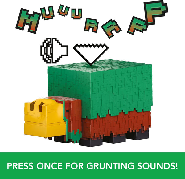 Mattel Minecraft Sniffer Action Figure with Game-Accurate Sounds, 3.25-inch Scale Collectible Toy, Pixelated Design