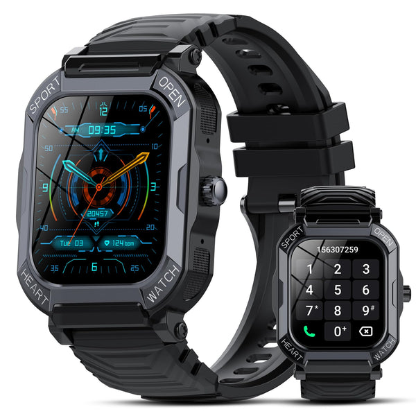 Smart Watch for Men Women (Answer/Make Call), 1.85â Fitness Watch, 113 Sports Modes Smartwatch with Heart Rate/Sleep Monitor, Pedometer, IP68