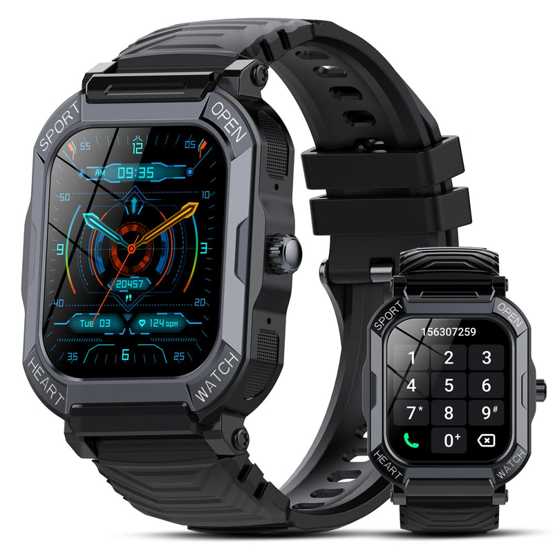 Smart Watch for Men Women (Answer/Make Call), 1.85â Fitness Watch, 113 Sports Modes Smartwatch with Heart Rate/Sleep Monitor, Pedometer, IP68