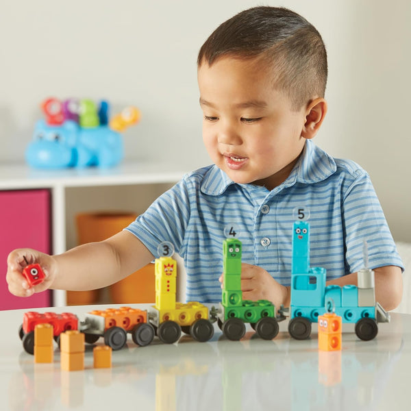 hand2mind Numberblocks Express Train MathLink Cubes Activity Set, Preschool Learning Activities, Train Toy, Counting Blocks, Number Toys, Kids