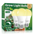 3 Pack Full Spectrum Grow Light Bulbs,A19 Grow Lights for Indoor Plants,Dimmable E26 9W Grow Bulb Replace up to 100W,Plant Lights for Indoor