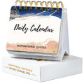 Motivational Calendar - Undated Perpetual Flip Desk Calendar For Daily Schedule with Inspirational Quotes, 5.5" x 4.8", Inspirational Gifts &