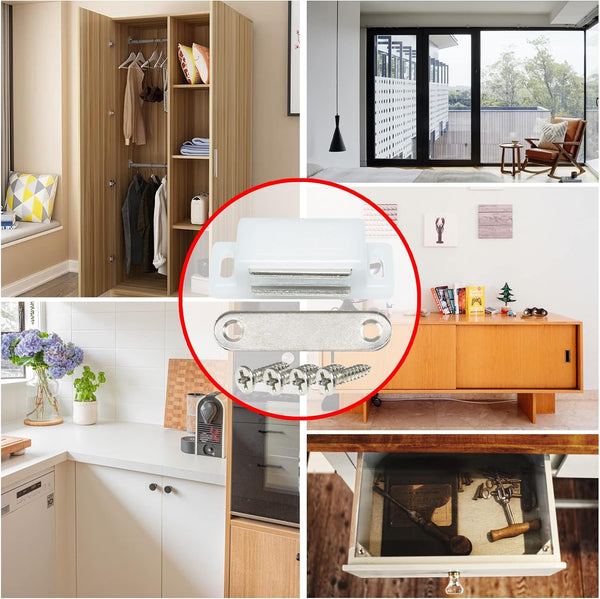 12Pack 15lbs Cabinet Magnets Magnetic Door Catch for Kitchen Closet Door Bathroom Cupboard Wardrobe Closing Drawer Latch and Shutters with
