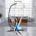 Hammock Chair Stand, Hanging Hammock Chair Stand C Stand Outdoor Indoor Solid Steel Heavy Duty Stand Only Construction for Hanging Hammock Air