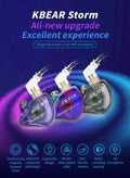 YINYOO KBEAR Storm Earphones in Ear Monitor for Singers Drummers Musicians Bassists, Hi Res Wired Earbuds in Ear Headphones Custom IEM, Detachable