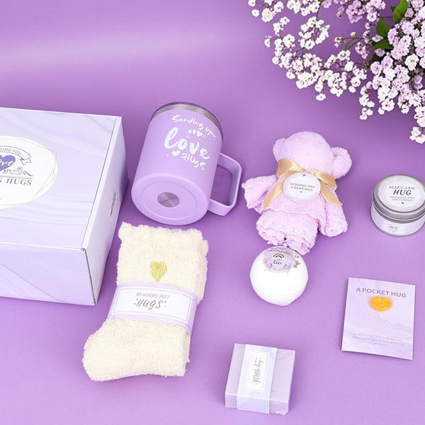 Valentines Day Gifts for Her - Romantic Self Care & Spa Gift Basket for Wife, Girlfriend, Women - Relaxation Recovery Care Package for Mom,