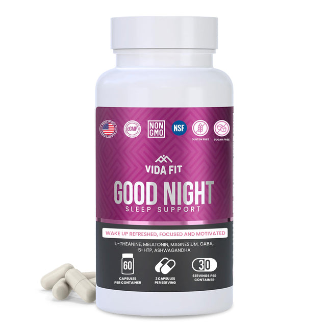 Natural Sleep Aid for Adults, Sleep Supplement, Natural Calm, Melatonin with L-T
