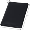Leatherboss Genuine Leather Small Slim Bifold Wallet | Credit, Debit, ID Card Holder | Compact & Stylish with Clear ID Windows | Gift for Men, Black