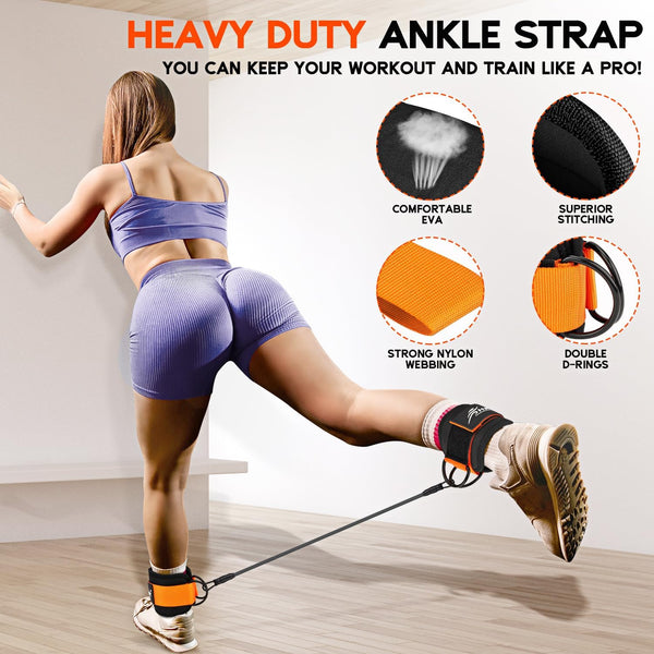 HPYGN Ankle Resistance Bands, Ankle Bands for Working Out with Cuffs, Resistance Bands for Leg Butt Training Workout Equipment for Kickbacks Hip