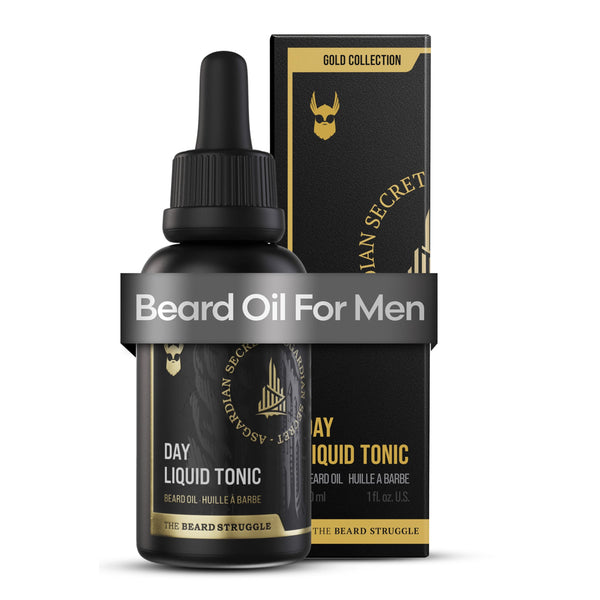 The Beard Struggle - Day Liquid Tonic Beard Oil - Silver Collection (Alfheim'S Forests) - Beard Oil for Men - Moisturize, Softens Hair, Reduces