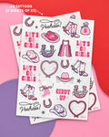 Xo, Fetti Rodeo Birthday Party Temporary Tattoos - 46 Silver Styles | Birthday Decorations, Giddy up Cowgirl Accessory, Rodeo Western Theme Favor,