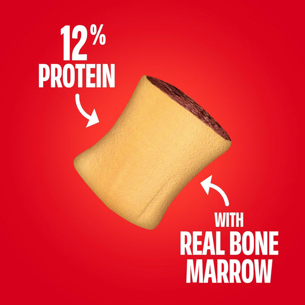 Milk-Bone MaroSnacks Small Dog Treats with Real Bone Marrow, 40 Oz. Canister | Dog treats with 12% protein Beef 2.5 Pound (Pack of 1)