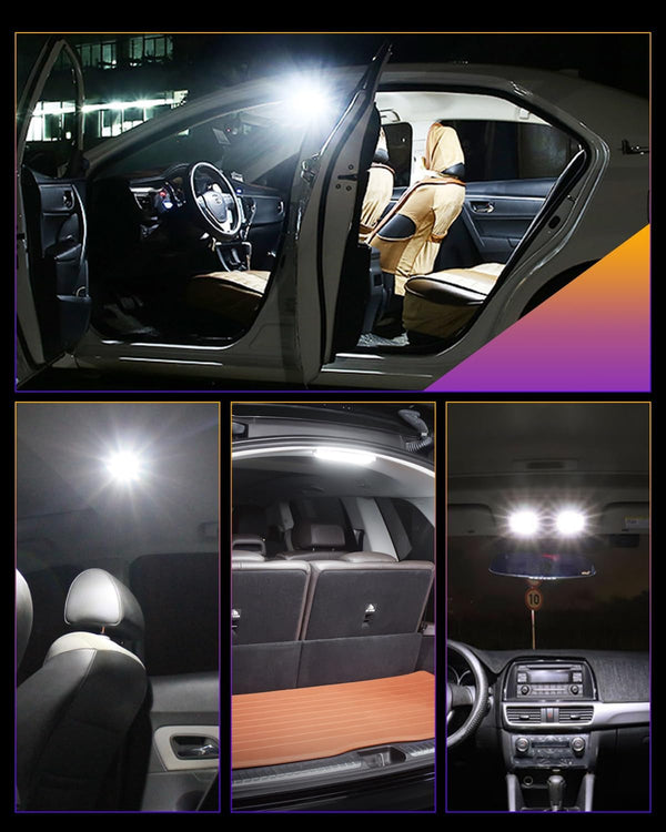 DE3175 DE3021 LED Dome Light Bulbs 640 Lumens Extremely Bright 3020 12-EX Chipsets 1.25 inches 31mm DE3022 3175 LED Bulbs for Interior Map Door