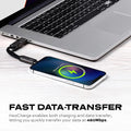 Statik Hexcharge Keychain Charger Cable - Portable 4 in 1 Charging Cable Key Ring, 60W Fast Charging, Universal Multi Charging, Compatible with