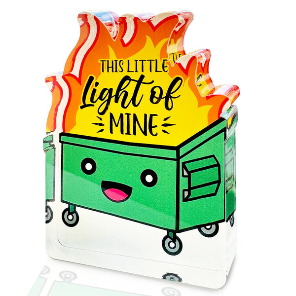Dumpster Fire Desk Decor,Humor Office Decor,It'S Fine I'M Fine Everything Is Fine,Funny Office Desk Sign Gifts for Friends Bestie Coworkers