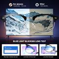 Blue Light Blocking Glasses Anti Eyestrain Computer Gaming Glasses | Vintage Half Frame UV Clear Lens for Women Men A01-matte Black Silver Frame 1