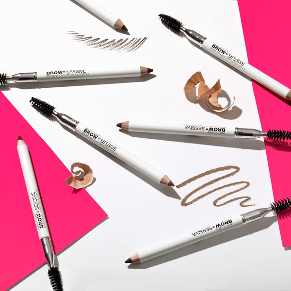 Wet N Wild Brow-Sessive Brow Pencil, Ultra-Precise Dual Ended Spoolie Brush for Perfect Buildable Blendable Shaping, Natural Lasting Shades for