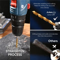amoolo Hex Shank Drill Bit Set (13Pcs Set+3 Pcs Free), Premium 4341 HSS Titanium Impact Hex Drill Bits for Wood, Steel, Metal, Plastic, Quick