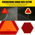 Slow Moving Vehicle Sign, Plastic DOT Slow Moving Vehicle Triangle Signs, SMV Sign 14"X16"X0.16"/5Mm Thick Diamond Grade Reflective up to 7 Years