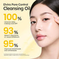 Elvira Pure Cleansing Oil, Makeup Remover & Blackheads Pore Cleanser, Jojoba Oil Cleanser for Face, Korean Skin Care, Plant-based, for Sensitive