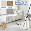 Flat Mop Pads Compatible with Joymoop Mop and Bucket Set with Wringer, Washable & Reusable Microfiber Mop Head Refills for Oshang Bosheng Mop -