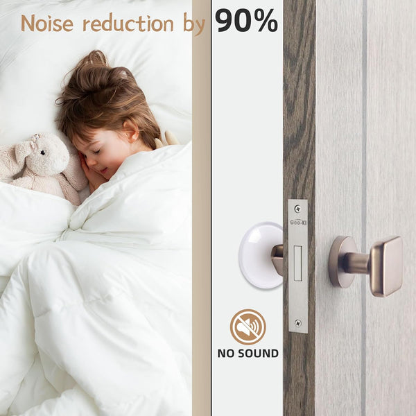 Silicone Door Stoppers for Wall, 6PCS Self-Adhesive Door Bumpers for Walls, Door Pads to Prevent Slamming - Clear & Round