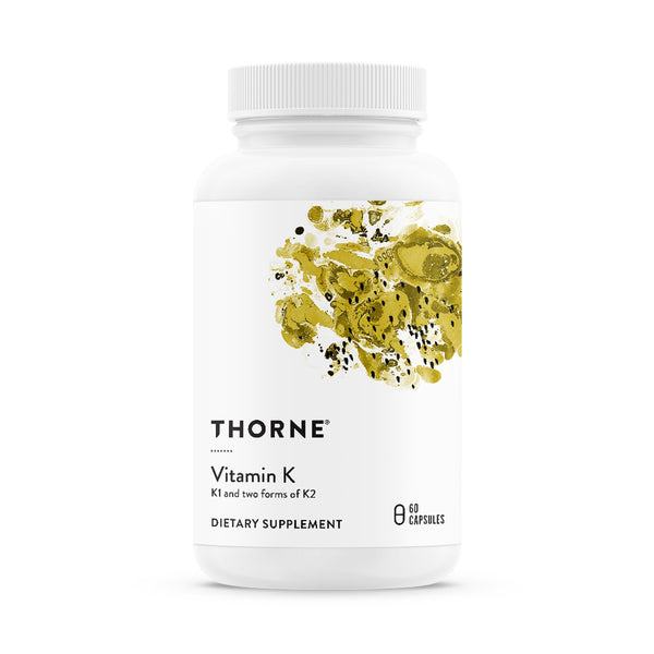 THORNE Vitamin K (Formerly 3-K Complete) - Vitamins K1 and K2 (As MK-4 and MK-7) - Supports Strong Bones* - 60 Capsules