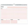 HADIGU Habit Tracker Calendar, (Undated 12 Month) with Spiral Bound and Hanger, A4 size (8.3"x11.7"), Habit Tracker Journal for Daily Weekly and
