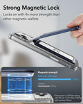 ESR for MagSafe Wallet with Stand, RFID Blocking, MagSafe Ring Included, 5 Cards Holder for Phone Case, Slim Magnetic Wallet for iPhone