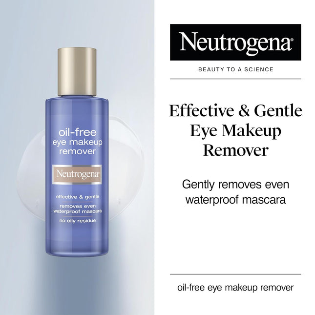 Neutrogena Oil-Free Eye Makeup Remover & Cleanser, Gentle & Non-Greasy Makeup Re