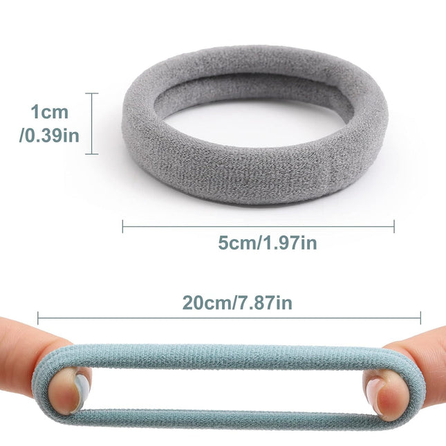 100 Pcs Thick Seamless Hair Ties, Ponytail Holders Hair Accessories for Women Girls No Damage for Thick Hair(Cool Colors) 100 Count (Pack of 1)