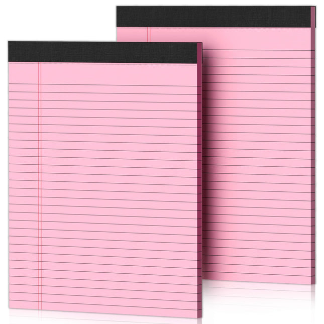2 Pcs Legal Pads 8.5 X 11 Pink Note Pads 8.5 X 11 Notepad 8.5 X 11 Micro Perforated Writing Pads 8.5 X 11 Lined Paper Pa