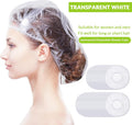Retisee 140 Pcs Disposable Shower Caps Bulk 18.2 Plastic Clear Hair Caps Elastic Large Thick Waterproof Bath Covers for Women Hair Care Cleaning