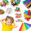 WAU CRAFTS Arts and Crafts Supplies for Kids - 1750 pcs Crafting for School Kindergarten Homeschool - Supplies Set for Craft Art - Supply Kit for
