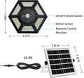 Solar Shed Light Indoor Outdoor Solar Powered Pandent Daytime Work Lights with 5 Lighting Modes & 3 Timers, 180LED Solar Indoor Lights Motion