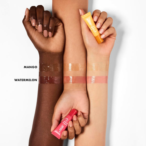 e.l.f. Squeeze Me More Lip Balm Duo, Moisturizing Balm For A Sheer Tint Of Color, Made With Hyaluronic Acid, Vegan & Cruelty-Free, Mango &