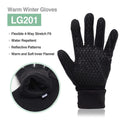 DEX FIT Warm Fleece Winter Outdoor Gloves LG201 Thermal, Ideal for Running, Hiking, Cycling Outdoor in Cold Weather, Touchscreen Compatible, Firm